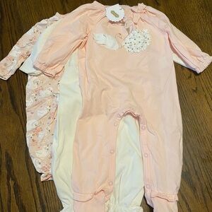 Mud Pie Pink Swan 3 Piece Set